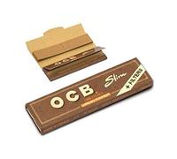 OCB 10 librillos de 32 hojas sin blanquear virgen, tamaño King Size y Plus Tips