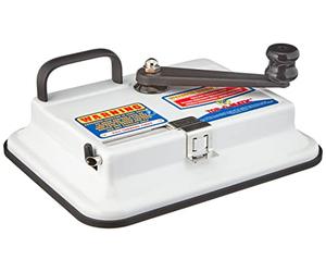 OCB 16921 Top-o-Matic - Máquina para rellenar cigarrillos, cromo, blanco, 15 x 15 x 5 cm