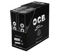 OCB 16972 Premium Slim-50 - Folletos de 32 hojas, papel negro largo, papel, 12 x 12 x 6 cm
