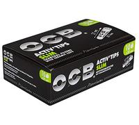 OCB Activ'Tips Slim Filtro de carbón activo con tapas de cerámica, 1 unidad de 500 filtros