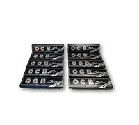 OCB Black Premium King Size Slim Rolling Papers + Filter Tips Papers Papel de fumar Papeles de cigarrillos Papeles de fumar Paquete de 10 folletos from SUDESH ENTERPRISES