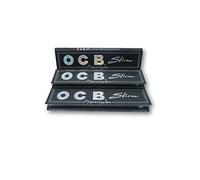 OCB Black Premium King Size Slim Rolling Papers Papel de fumar Papeles de cigarrillos Papeles de fumar Paquete de 3 folletos from SUDESH ENTERPRISES