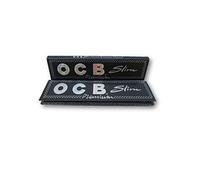 OCB Black Premium King Size Slim Rolling Papers Papel de fumar Papeles de cigarrillos Papeles de fumar Paquete de 2 folletos from SUDESH ENTERPRISES