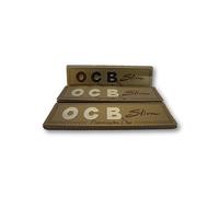 OCB Gold Premium Oro King Size Slim Rolling Papers Papel de fumar Papeles de cigarrillos Papeles de fumar Paquete de 3 folletos from SUDESH ENTERPRISES