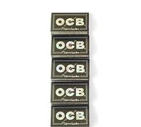 OCB Premium - Lote de 5 libras de papel doble (500 páginas), color negro