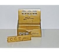 OCB Slim Gold - Papeles largos (5 librillos de 32 papeles)