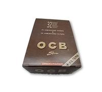 OCB Virgin Unbleached King Size Slim Rolling Papers + Filter Tips Papers Papel de fumar Papeles de cigarrillos Papeles de fumar Paquete de 32 folletos from SUDESH ENTERPRISES