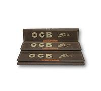 OCB Virgin Unbleached King Size Slim Rolling Papers - Papel de liar para cigarrillos (paquete de 3 unidades)