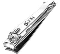 OCBA 1pcs cortauñas de acero inoxidable para uñas gruesas con lima de uñas Cortauñas profesional y duradero para hombres y mujeres Manicura y pedicura