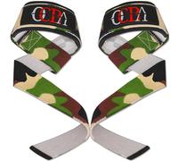 OCBA Correas de muñeca para levantamiento de pesas, muñequeras acolchadas de algodón para gimnasio, culturismo, levantamiento de potencia, empuñaduras de fitness, talla única con soporte para el