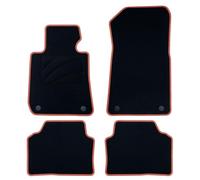 OCC DESIGN - Alfombrillas Coche a Medida, Compatibles con BMW E90 SERIE 3 SEDAN (2005-2011), Alta Calidad, Velour/Polipropileno, Anclaje Original, Reverso Antideslizante, Talonera, Ribete Naranja