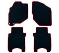 OCC DESIGN - Alfombrillas Coche a Medida, Compatibles con Honda JAZZ (2001-2008) , Moqueta Alta Calidad, Velour/Polipropileno, Anclaje Original, Reverso Antideslizante, Talonera, Ribete Rojo