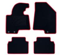 OCC DESIGN - Alfombrillas Coche a Medida, Compatibles con Kia Sportage (2010-2016) , Moqueta Alta Calidad, Velour/Polipropileno, Anclaje Original, Reverso Antideslizante, Talonera, Ribete Rojo