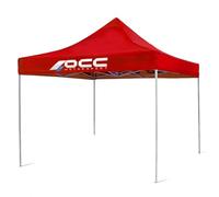 OCC MOTOR SPORT Carpa Racing 3X3M Acero Inox Rojo 40Mm 420 Oxford