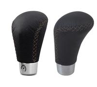 Occ Sport OCCPOM001 - Pomo Palanca De Cambios en Piel Negra para Interiores Deportivos - Compatible con Sistema Marcha Atras Tipo Gatillo