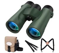 occer Prismáticos profesionales para adultos, 10 x 42 pulgadas, prismáticos compactos de fácil enfoque con correa para el hombro, bolsa de transporte, binoculares de óptica premium impermeables