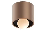 Occhio Coro Moon Alto Up, lámpara de techo LED, cabezal dorado mate/reflector negro mate - 2.700-4.000 K - Occhio Air