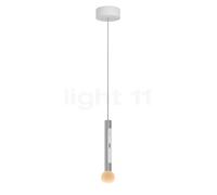 Occhio Coro Moon Sospeso 350 Fix Up, lámpara de suspensión LED, cabeza plateado mate/florón blanco mate - 2.700-4.000 K - Occhio Air