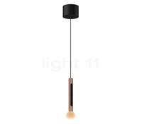 Occhio Coro Moon Sospeso Var Up, lámpara de suspensión LED, cabeza dorado mate/florón negro mate - 2.200-3.500 K - x-tra warm - Occhio Air