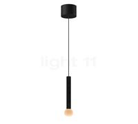 Occhio Coro Moon Sospeso Var Up, lámpara de suspensión LED, cabeza negro mate/florón negro mate - 2.200-3.500 K - x-tra warm - Occhio Air