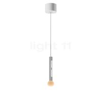 Occhio Coro Moon Sospeso Var Up, lámpara de suspensión LED, cabeza plateado mate/florón blanco mate - 2.700-4.000 K - Occhio Air