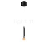 Occhio Coro Moon Sospeso Var Up, lámpara de suspensión LED, cabeza plateado mate/florón negro mate - 2.700-4.000 K - Occhio Air