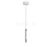 Occhio Coro Sospeso 200 Fix Up Zoom, lámpara de suspensión LED, cabeza plateado mate/florón blanco mate - 2.200-3.500 K - x-tra warm - Occhio Air