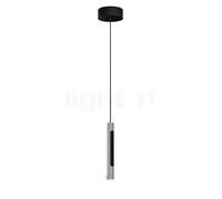 Occhio Coro Sospeso 200 Fix Up Zoom, lámpara de suspensión LED, cabeza plateado mate/florón negro mate - 2.200-3.500 K - x-tra warm - Occhio Air