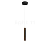 Occhio Coro Sospeso 350 Fix Up Zoom, lámpara de suspensión LED, cabeza dorado/florón negro mate - 3.000 K