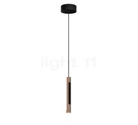 Occhio Coro Sospeso 350 Fix Up Zoom, lámpara de suspensión LED, cabeza dorado mate/Baldachin negro mate - 2.700 K