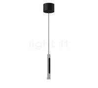 Occhio Coro Sospeso Var Up Zoom, lámpara de suspensión LED, cabeza plateado mate/florón negro mate - 2.200-3.500 K - x-tra warm - Occhio Air