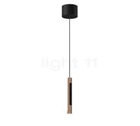 Occhio Coro Sospeso Var Up Zoom, lámpara de suspensión LED, cabezal dorado mate/florón negro mate - 2.700-4.000 K - Occhio Air
