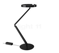 Occhio Gioia Equilibrio, lámpara para escritorio LED, cabeza black phantom/cuerpo negro mate