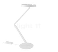 Occhio Gioia Equilibrio, lámpara para escritorio LED, cabeza blanco mate/cuerpo blanco mate