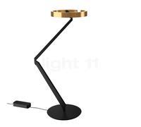 Occhio Gioia Equilibrio, lámpara para escritorio LED, cabeza bronce/cuerpo negro mate