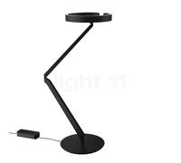 Occhio Gioia Equilibrio, lámpara para escritorio LED, cabeza negro mate/cuerpo negro mate