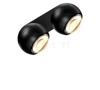 Occhio Io Giro Doppio Volt C, foco LED, cabeza black phantom/Baldachin negro mate - 2.700 K