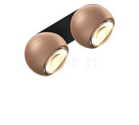 Occhio Io Giro Doppio Volt C, foco LED, cabeza dorado mate/Baldachin negro mate - 2.700 K
