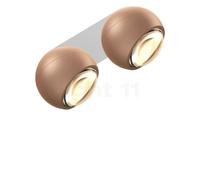 Occhio Io Giro Doppio Volt C, foco LED, cabeza dorado mate/florón blanco mate - 2.700 K