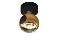 Occhio Io Pico Up C, foco LED, cabeza bronce/cubierta negro mate/cuerpo negro mate/pie negro mate - 2.700 K