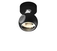 Occhio Io Pico Up C, foco LED, cabeza negro mate/cubierta chrom mate/cuerpo chrom mate/pie negro mate - 3.000 K