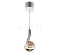 Occhio Io Sospeso Var Up C, lámpara de suspensión LED, cabeza dorado mate/cubierta blanco mate/cuerpo blanco mate/pie blanco mate - 3.000 K