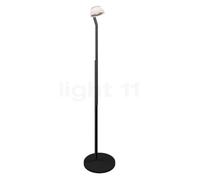 Occhio Lei lettura, lámpara de pie LED, cubierta oro rosa/cuerpo negro mate/pie negro mate - 3.000 K