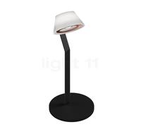 Occhio Lei Tavolo Iris, lámpara de sobremesa LED, cubierta oro rosa/cuerpo negro mate/pie negro mate - 2.700 K