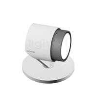 Occhio Lui Basso Zoom, lámpara de sobremesa LED, cabeza blanco mate/cuerpo blanco mate/pie blanco mate/Reflector cromo mate - 2.700 K