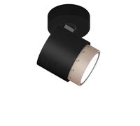 Occhio Lui, Pico Up Zoom foco LED, cabeza negro mate/cuerpo negro mate/soporte negro mate/reflector dorado mate - 3.000 K