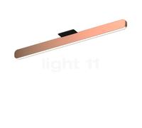Occhio Mito Alto 70 Up Narrow, lámpara de techo LED, cabezal oro rosa/cubierta negro mate - 2.700-4.000 K