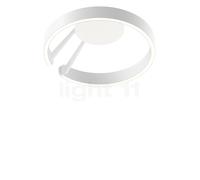 Occhio Mito Aura 40 Lusso Narrow, lámpara de techo/pared LED, cabeza blanco mate/cuerpo blanco mate/cubierta ascot cuero blanco