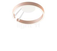 Occhio Mito Aura 40 Lusso Narrow, lámpara de techo/pared LED, cabezal dorado mate/cuerpo blanco mate/cubierta cuero blanco - 2.700-4.000 K - Occhio Air