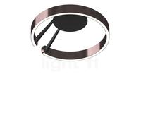 Occhio Mito Aura 40 Wide, lámpara de techo/pared LED, cabeza phantom/cuerpo negro mate - 2.700-4.000 K - Occhio Air